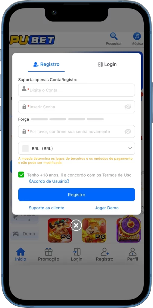 You are em português